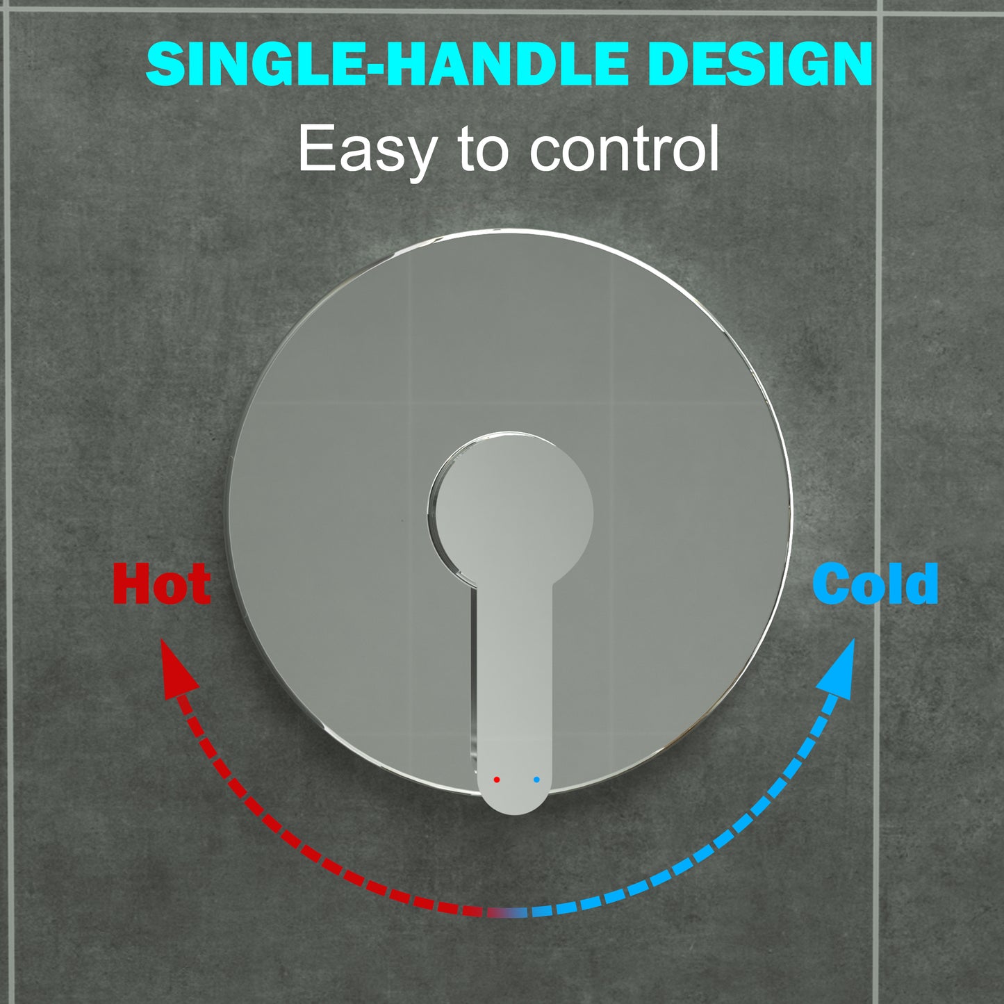 Holispa Tub Shower Faucet, Chrome Tub Shower Faucet Set with 8-Inch Rainfall Shower Head and Tub Spout, Shower Tub Faucet Set Complete (Included Shower Valve), Tub Shower Trim Kit, Polished Chrome